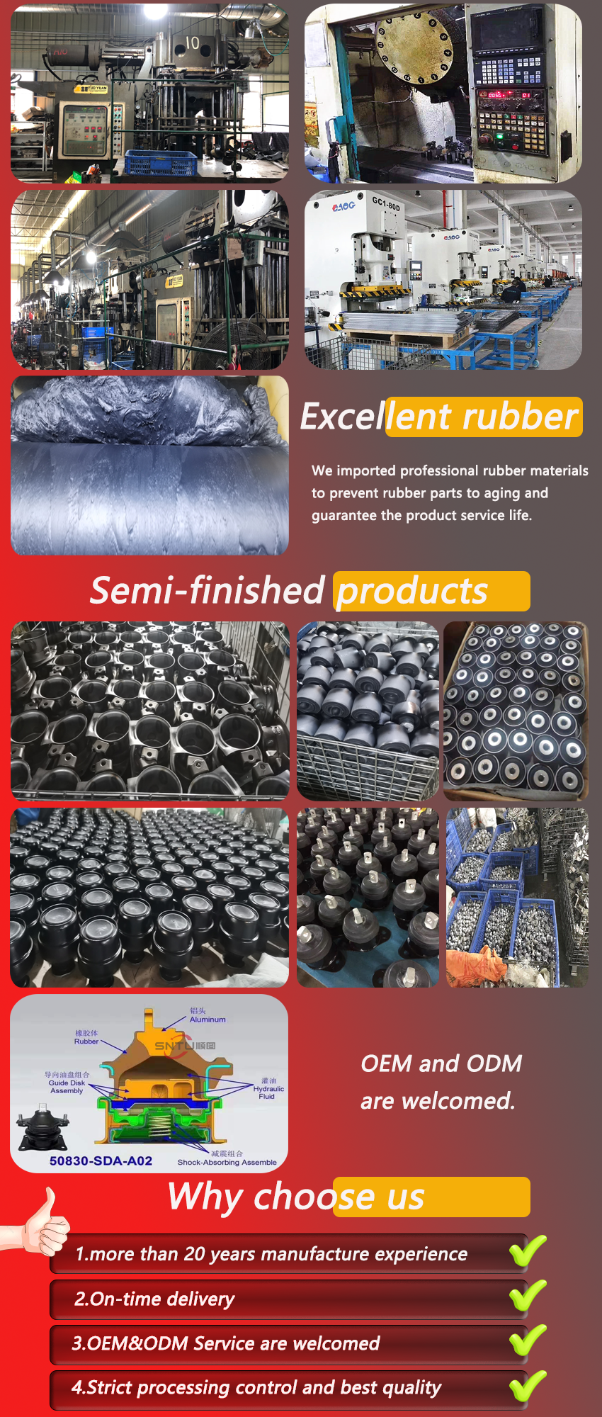 Exportaciones de fábrica de piezas para chasis, fabricante de moldes de goma X-Trail/MK I Qashqai, montaje de motor para Nissan 11360KN101C2